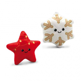 Croci DOG TOY XMAS SNOW & STAR 13см. - плюшена играчка Звезда/Снежинка
